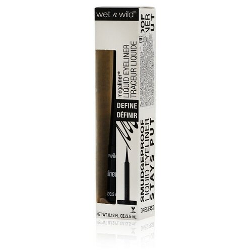 Wet n Wild Подводка для глаз Megaliner Liquid Eyeliner, Тон E8711 black noir