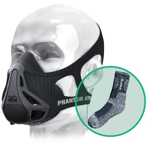 Тренировочная маска для бега фантом / Training mask Phantom athletics / Размер S / В комплекте подарок