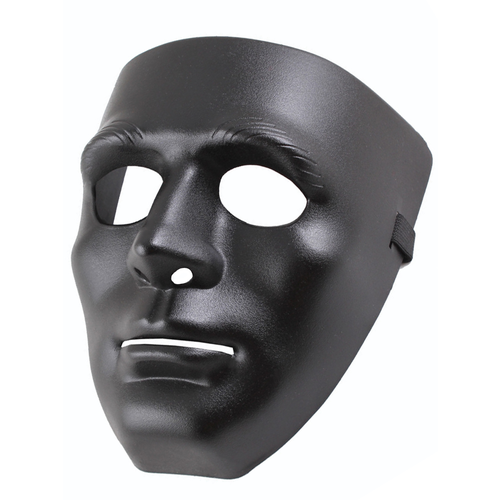 Карнавальная маска Riota пластиковая, на Хэллоуин, Лицо Черное 1 шт карнавальная маска на лицо птицы