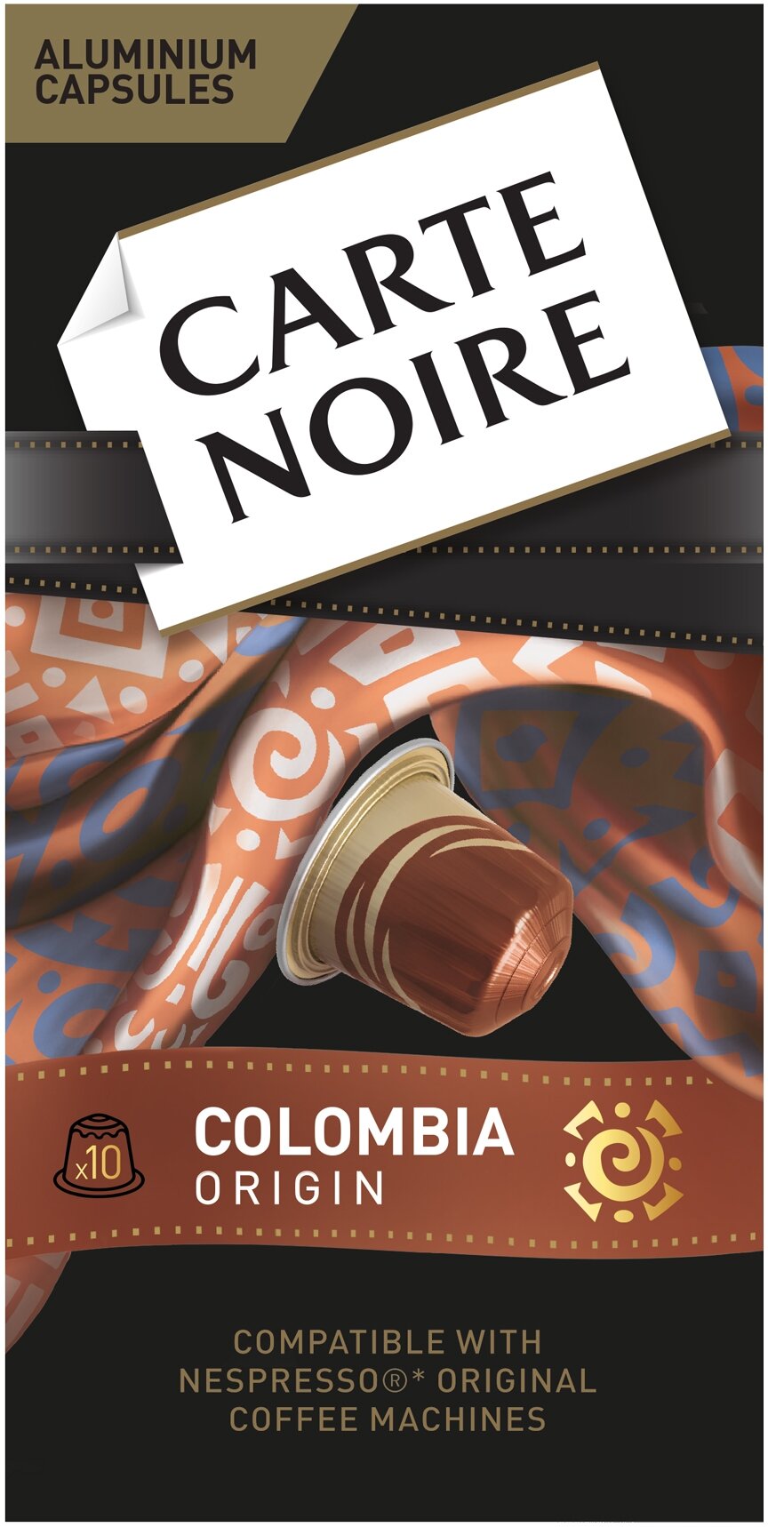 Кофе в алюминиевых капсулах Carte Noire Colombia Origin, для системы Nespresso, 10 штук, 52 г