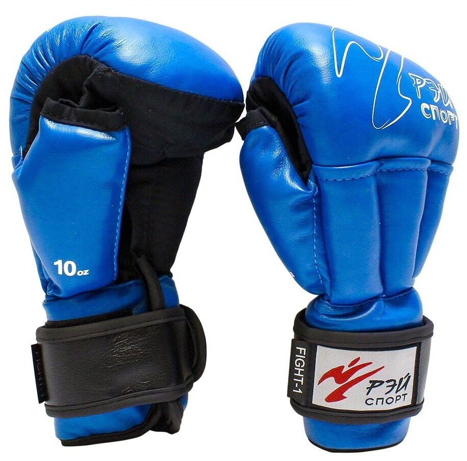 Перчатки для рукопашного боя Рэй-Спорт к/з - синие, L - 12 синие - к/з