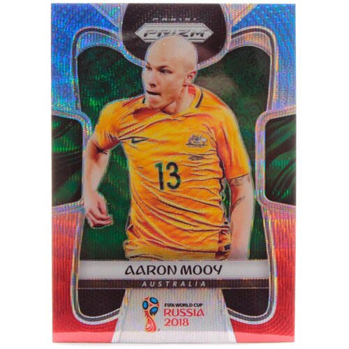 Коллекционная карточка Panini Prizm FIFA World Cup Russia 2018 #272 Aaron Mooy - Blue Red Wave S0187