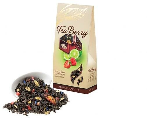Чай черный листовой Tea Berry "Клубничный бергамот" 100гр - фотография № 6