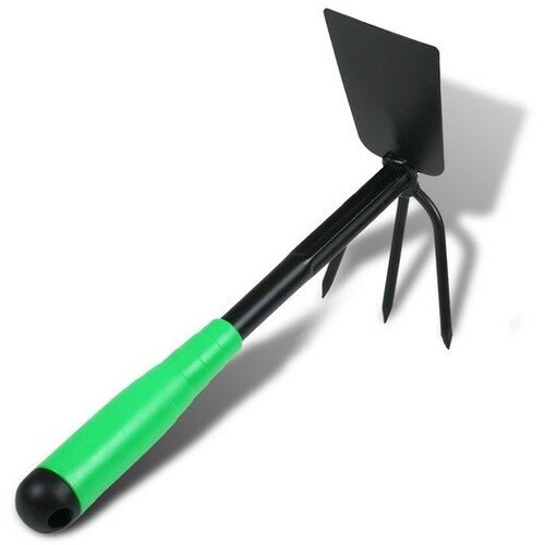 Мотыжка комбинированная Greengo, длина 28 см, 3 зубца, пластиковая ручка мотыжка комбинированная 29 см 3 зубца пластиковая ручка bsc 5639e