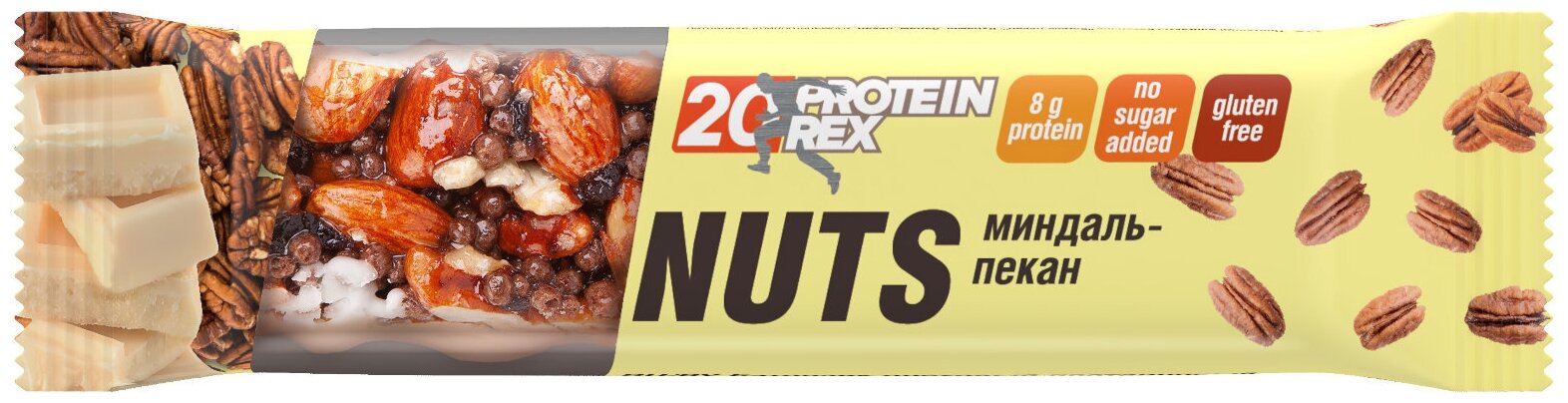 Набор батончиков протеин. Protein Rex Nuts бат. 12х40гр миндаль/кокос (упак.:12шт) (00-00003870) - фото №8