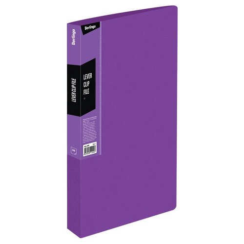 фото Berlingo папка с зажимом color zone a4, пластик фиолетовый