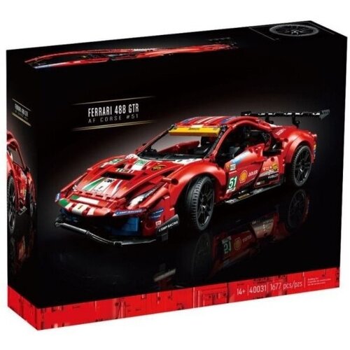 Конструктор/ Technic/ Ferrari 488 GTE AF Corse/ Феррари/ 1677 деталей/ ребенку