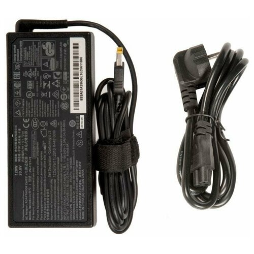 фото Блок питания (зарядка) zeepdeep для ноутбука lenovo 20v, 6a, 120w, прямоугольный с кабелем