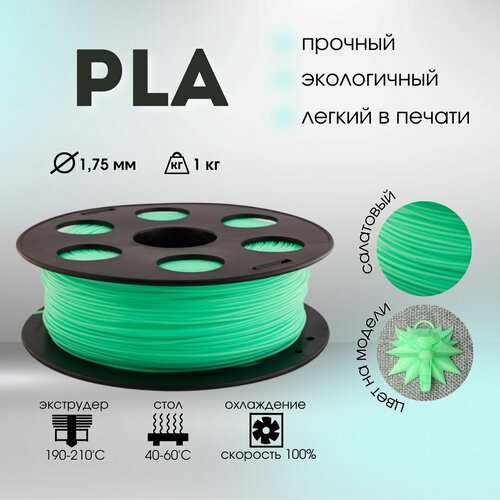 Салатовый PLA пластик Bestfilament для 3D-принтеров 1 кг (1,75 мм)