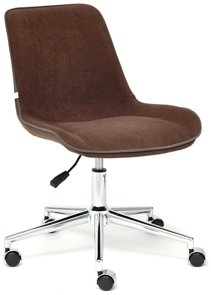 Кресло компьютерное Tetchair STYLE, флок, brown