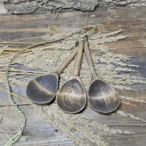 Ложки из дерева столовые 3 штуки длина 21 см 