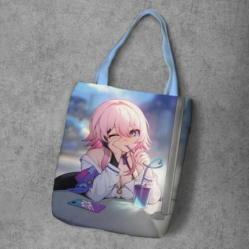 фото Сумка шоппер anime dakimakura, фактура рельефная, мультиколор