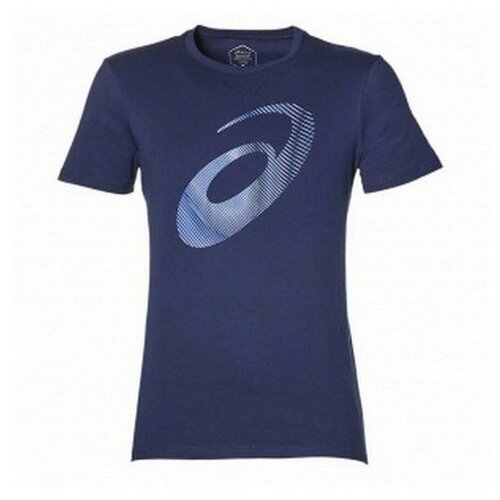 фото Футболка мужская asics 2031b048 400 gpx dna spiral tee 2031b048400-1 размер 46 цвет синий