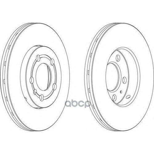 Торм. диск Пер. вент.[256X22] 5 Отв.[Min2] Ferodo арт. DDF927
