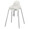Стульчик для кормления IKEA Антилоп белый/серебристый 192.193.67 - изображение