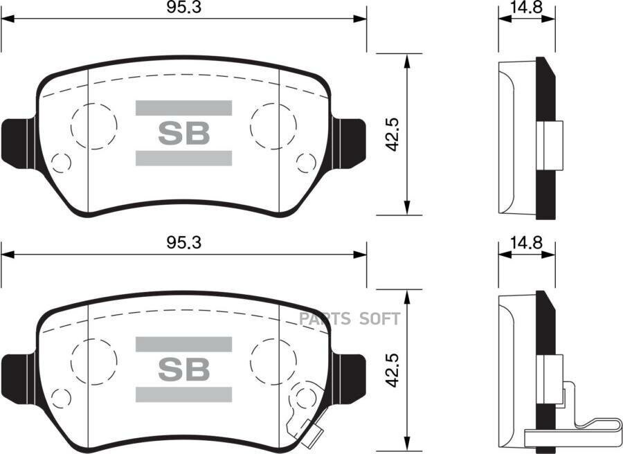 SANGSIN BRAKE Колодки тормозные OPEL ASTRA G/H/ZAFIRA A задние