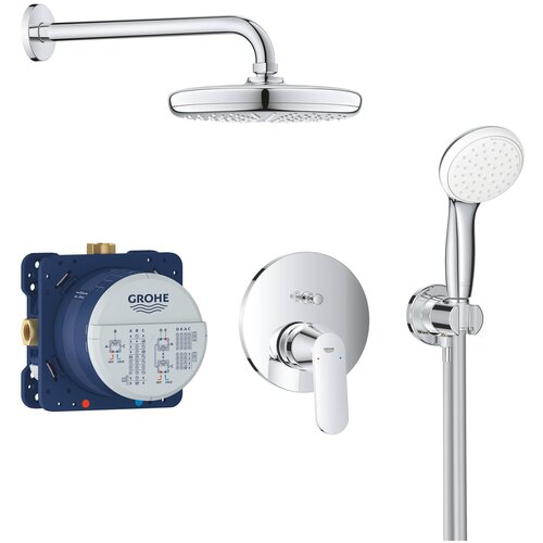 Душевой комплект Grohe Eurosmart Cosmopolitan 25219001, хром хром 1500 мм душевая система с квадратным тропическим душем grohe eurosmart cosmopolitan 250 cube германия