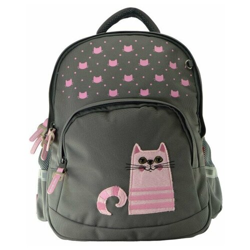 фото Рюкзак серый с эргономичной спинкой "котомания" bruno visconti