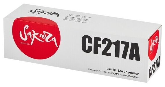 Картридж Sakura Printing Sakura CF217A (17A) для HP LJ PM102/MFPM130, черный, 1600 к.