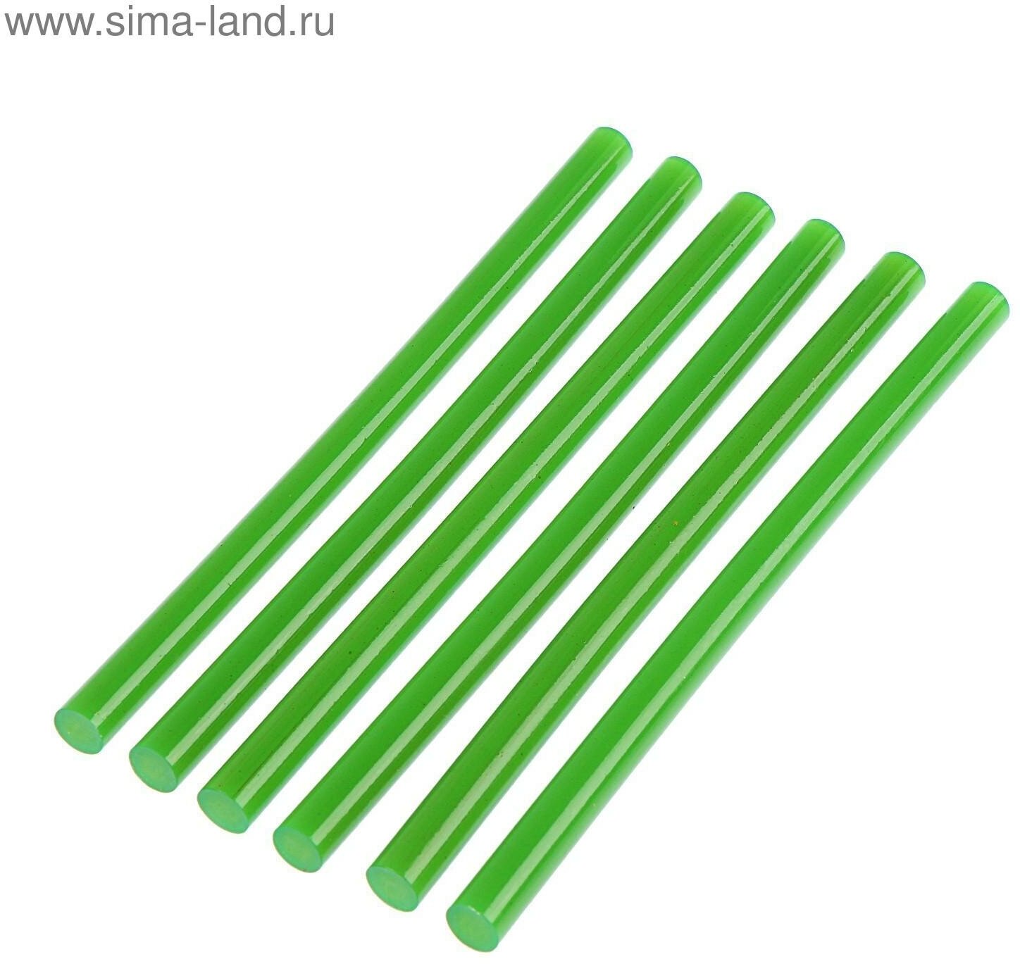 Клеевые стержни тундра, 11 х 200 мм, зеленые, 6 шт.