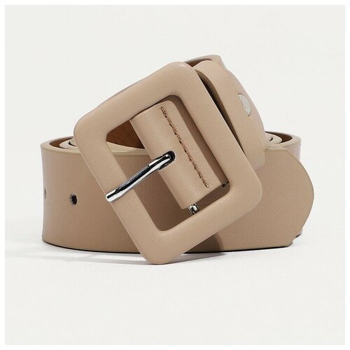 фото Ремень жен 07-01-07-01, 4*0,3*105 см, винт, пряжка под кожу, бежевый 9562366 сима-ленд