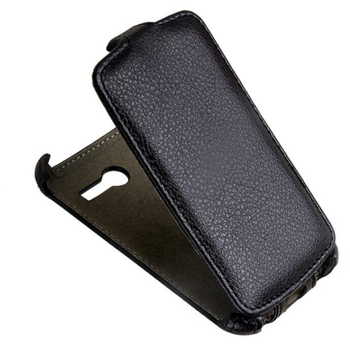 Чехол для Samsung SM-G110H (Galaxy Pocket 2) флип кожзам №1 <черный>