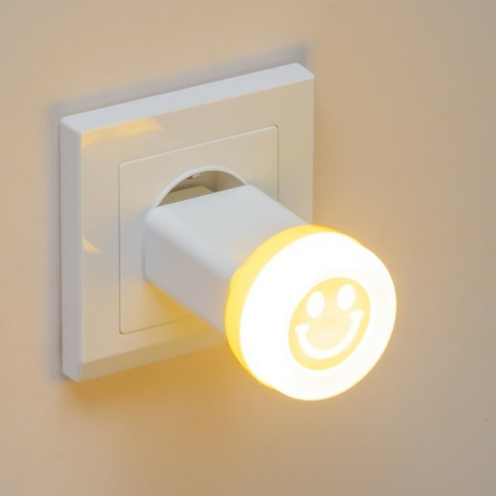 Ночник "Улыбка" LED 1Вт USB желтый 5х5х5 см 9348544 - фотография № 5