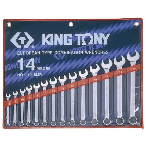фото Набор комбинированных ключей, 5/16"-1-1/4", 14 предметов king tony 1214sr