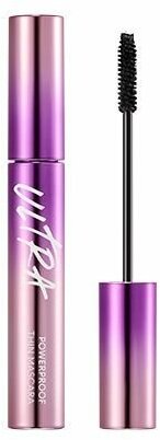 Тушь водостойкая объемная подкручивающая для ресниц ULTRA POWERPROOF THIN MASCARA CURLING&VOLUMIZING