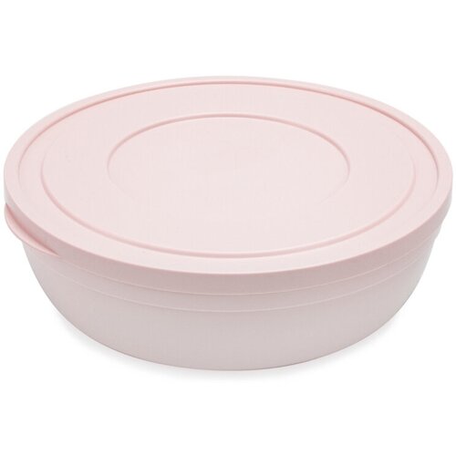 Салатник SANDY розовый 2.8л 25см низкий с крышкой