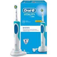 Электрическая зубная щетка Oral-B Vitality 3D White, белый/синий/желтый