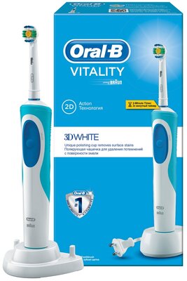 Oral-B Vitality 3D White, белый/синий/желтый