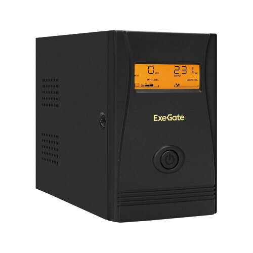 Источник бесперебойного питания EXEGATE Power Smart ULB-800. LCD. AVR.4C13 <800VA/480W, LCD, AVR, 4*C13, металлический корпус, Black>