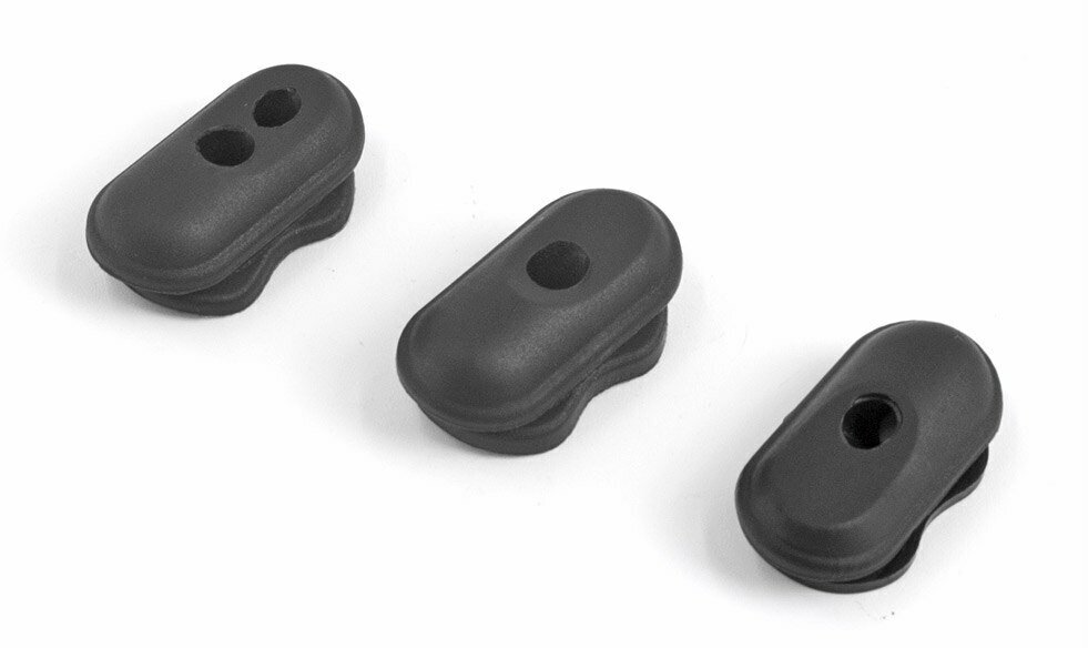 Комплект пылезащитных резиновых заглушек кабелей для электросамокатов Ninebot KickScooter MAX G30 / G30P / G30LP и др, 3шт черный