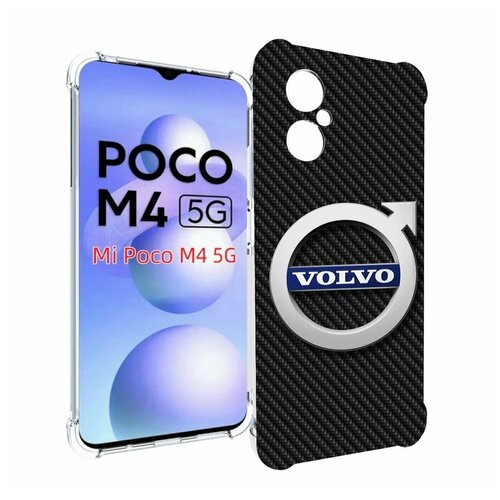 Чехол MyPads вольво volvo 3 для Xiaomi Poco M4 5G задняя-панель-накладка-бампер