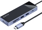 Разветвитель USB Orico Dm-9p, черный/серый .