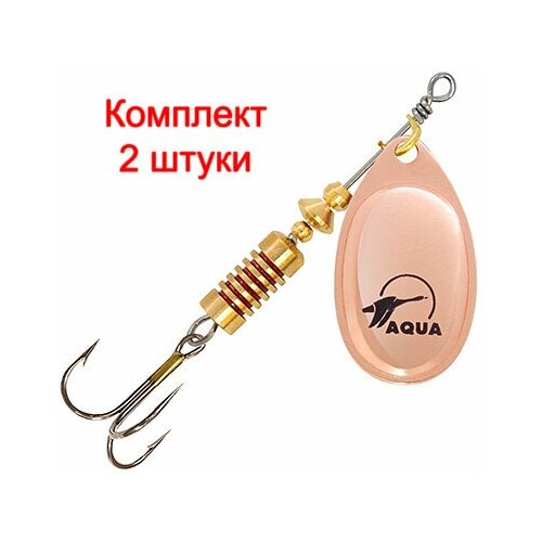 фото Блесна для рыбалки aqua aglia 10,0g, лепесток № 4, цвет a2-06 (медь), 2 штуки в комплекте