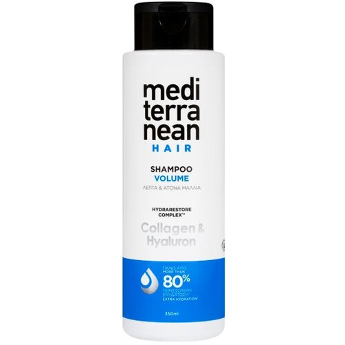 Mediterranean Shampoo Volume - Медитирэниан Шампунь для объема с коллагеном и гиалуроновой кислотой, 350 мл -