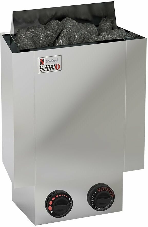 Электрическая печь SAWO NORDEX MINI NRMN-36NB-Z (3,6 кВт, встроенный пульт, внутри оцинковка, снаружи нержавейка)