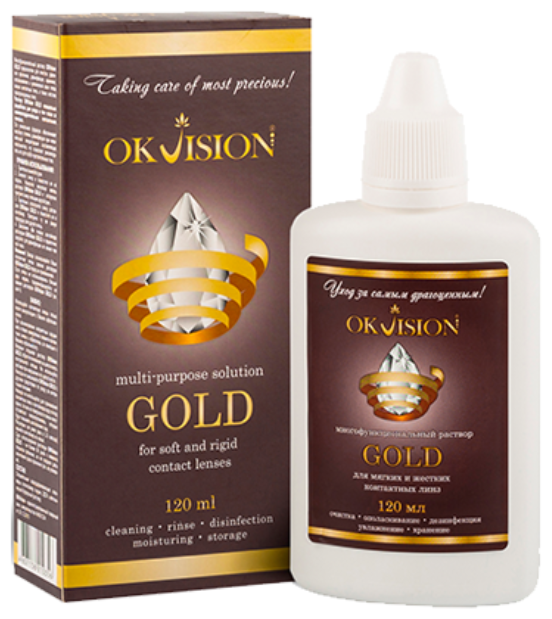 Раствор для контактных линз OKVision Gold, 120 мл