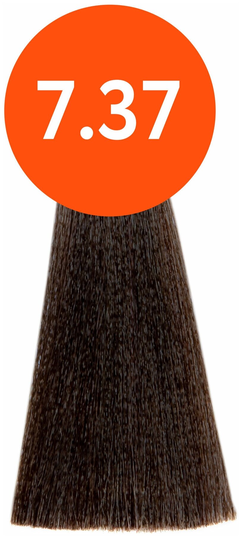 OLLIN Professional Стойкая крем-краска для волос N-Joy Color Cream, 7/37 русый золотисто-коричневый, 100 мл