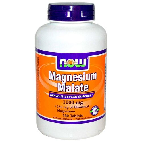 Now Magnesium Malate 1000 mg 180 таб. now glycine 1000 mg
