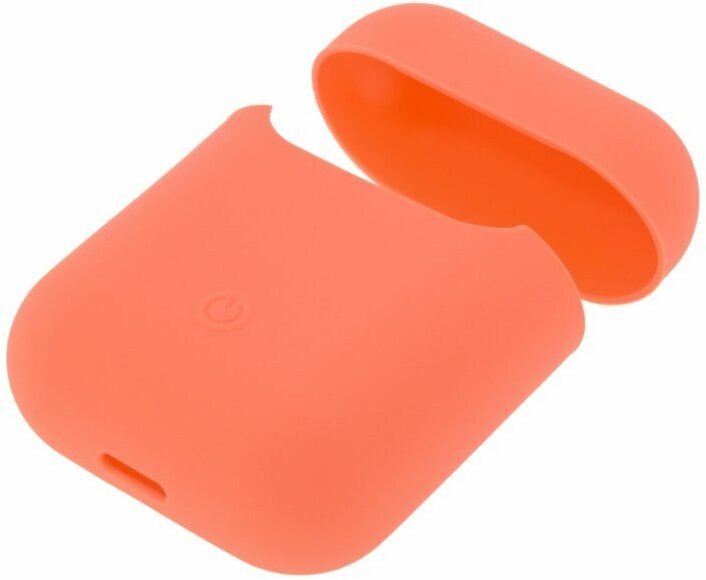 Силиконовый чехол Silicone Case для бокса AirPods, оранжевый