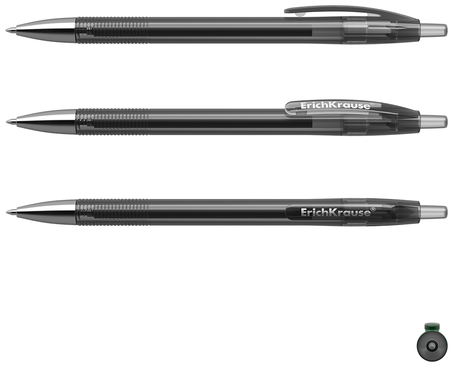 Ручка Erich Krause R-301 Original Gel Matic гелевая автоматическая черная 0.5мм - фото №2