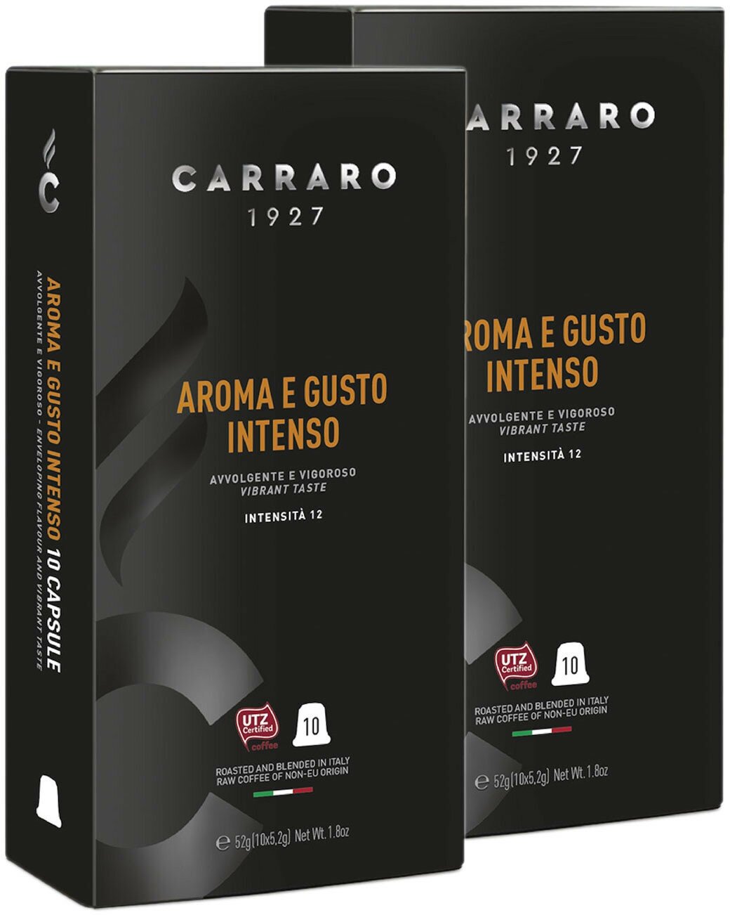 Кофе в капсулах Carraro Aroma E Gusto Intenso (Арома е Густо Интенсо), стандарта Nespresso, 2x10шт