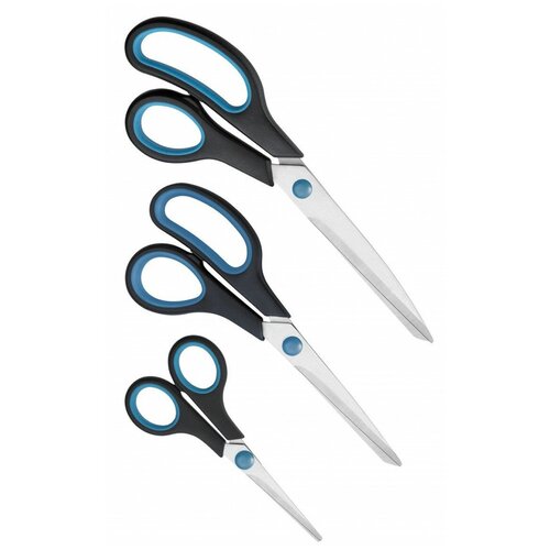Ножницы для рукоделия Westcott Easy Grip 5,8,10'', черный, синий, 3 шт