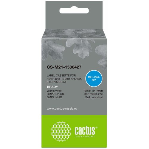 Кассета с лентой для печати этикеток Cactus CS-M21-1500427 лента для печати этикеток cactus cs tz631