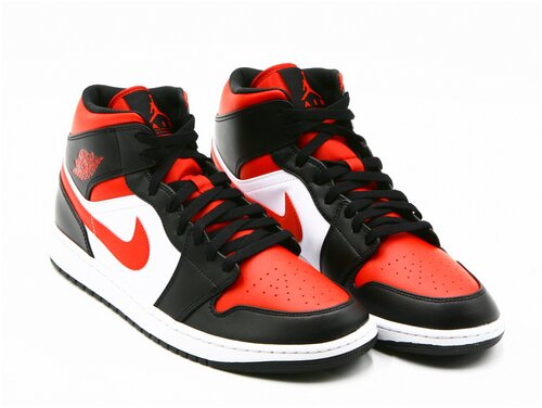 Кроссовки NIKE Air Jordan 1 Mid, полнота D, размер 10US, черный, красный