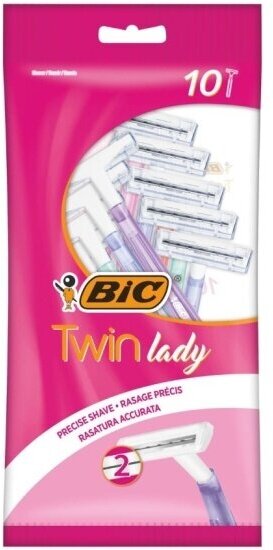 Одноразовая бритва Bic Twin Lady 2 лезвия, 10 шт