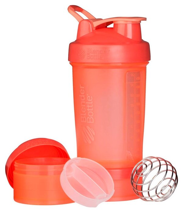 Blender Bottle Шейкер ProStak Full Color с контейнером (624 мл) (коралловый)